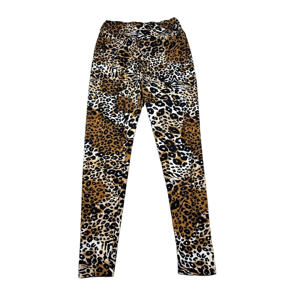 No Boundaries Womens Leopard Print Leggings Size M 7-9 Brown Cheetah Stretch